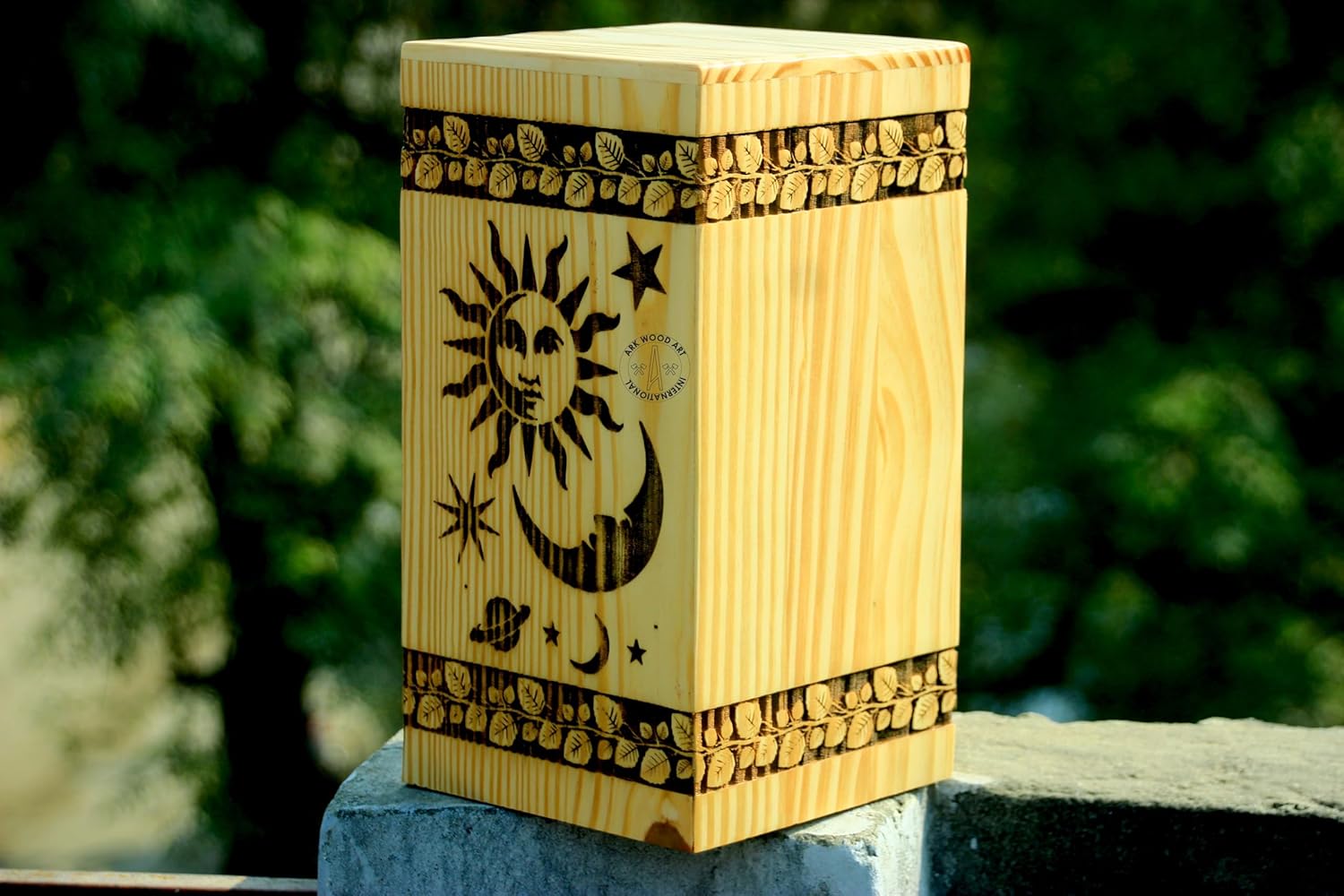 Sun Moon Star Urn for Human Ashes Royal Night Design