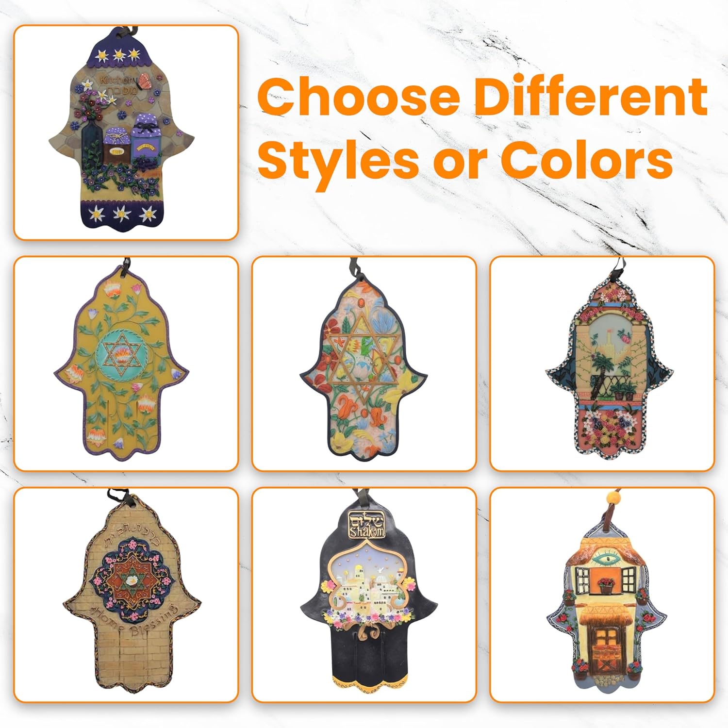 Majestic Giftware 8 Wood Hamsa Wall Decor