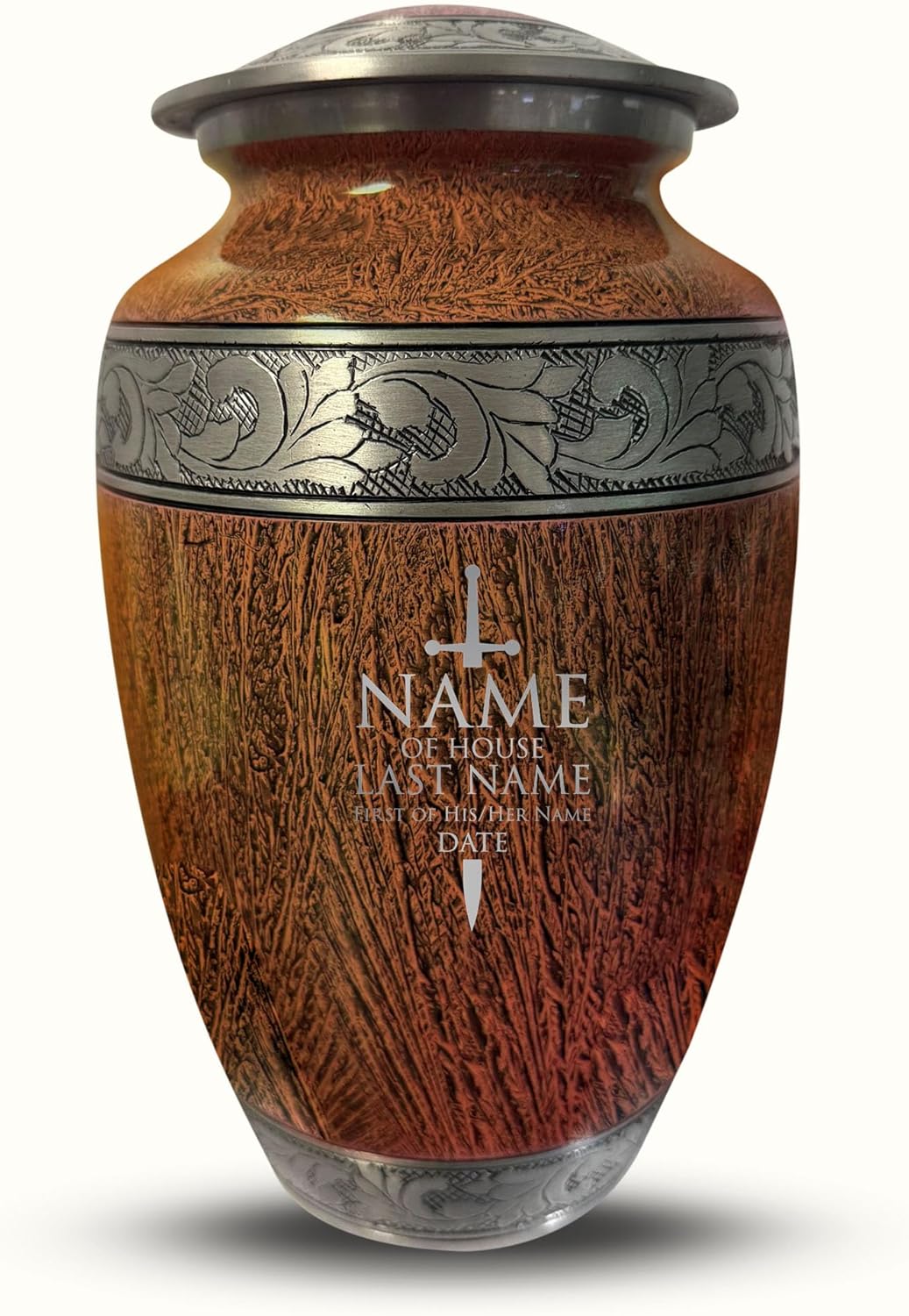 Personalized Adult Cremation Urn with Name Humorous Throne Design