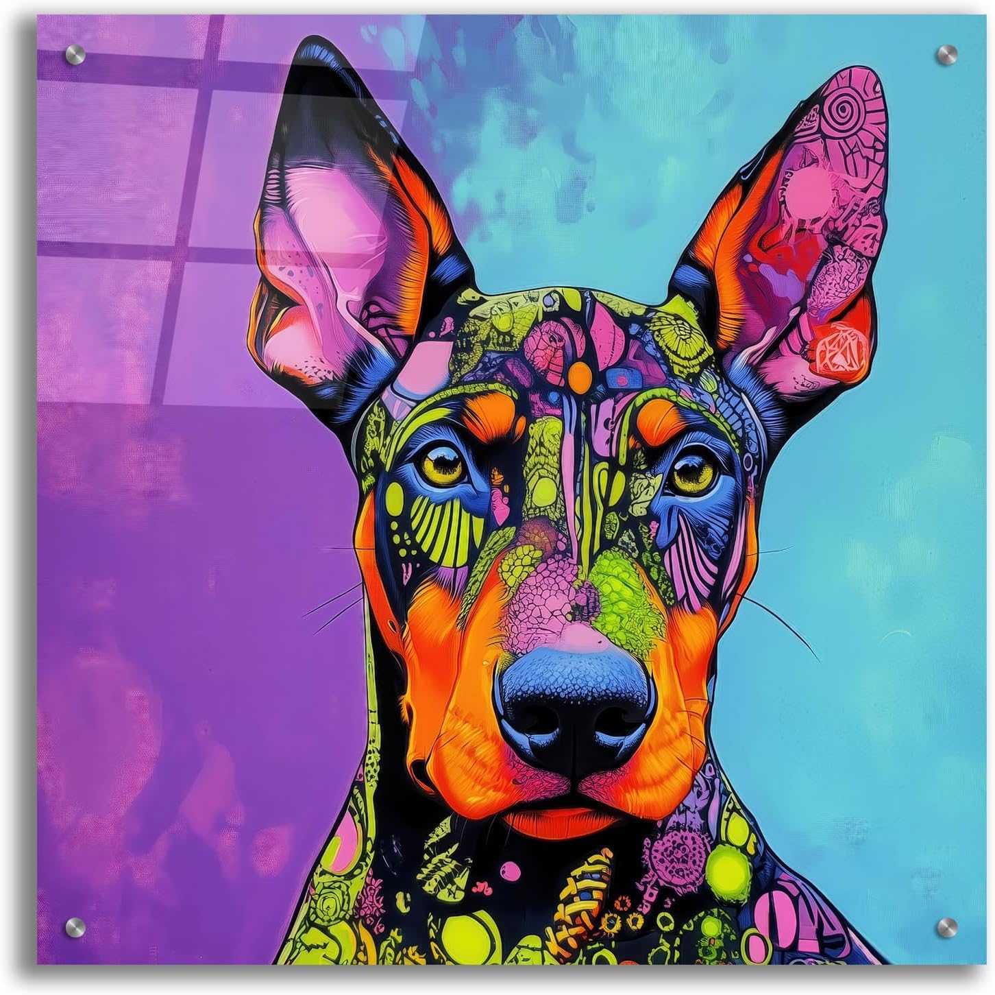 Epic Art Woof Deberman Wall Art 24x24
