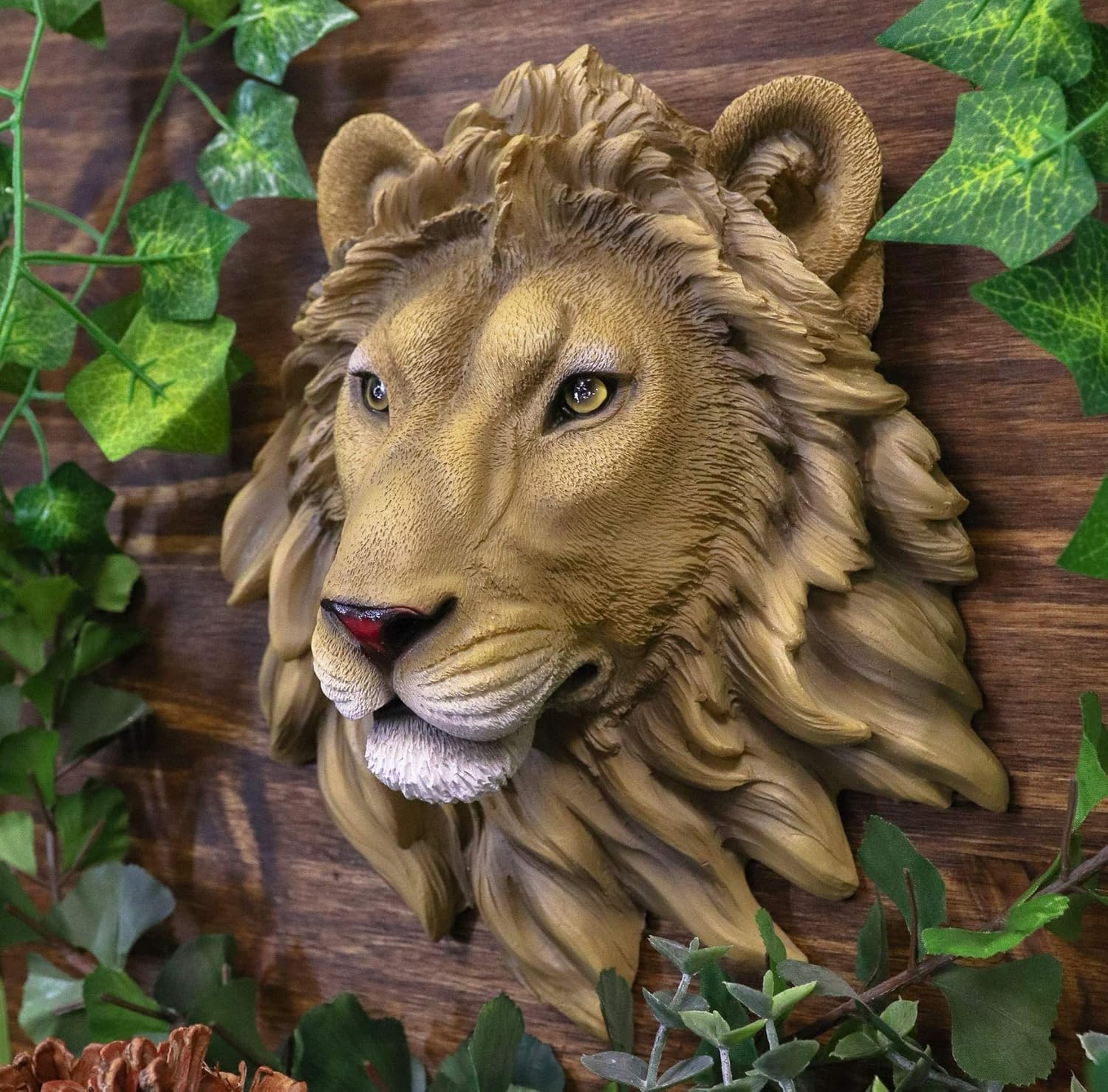 Ebros Simba Safari Lion Head Wall Decor Plaque 925 Inch