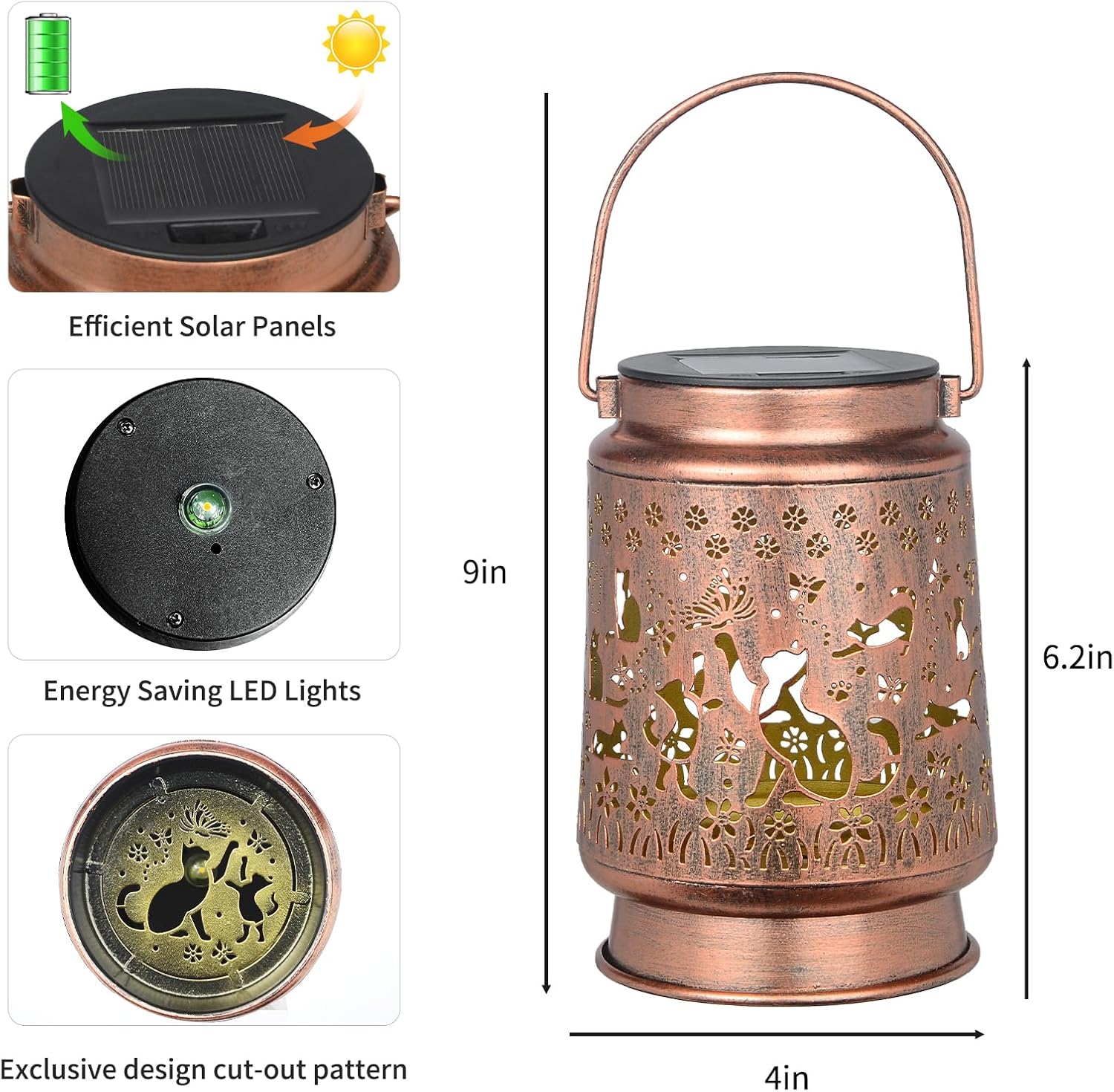 Styleonme Solar Light with Cat Design