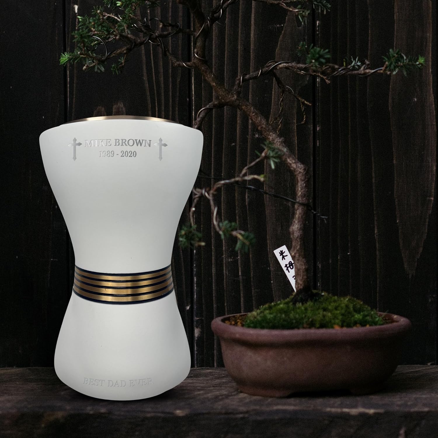 Custom Adult Cremation Urn with Engraved Name and Date