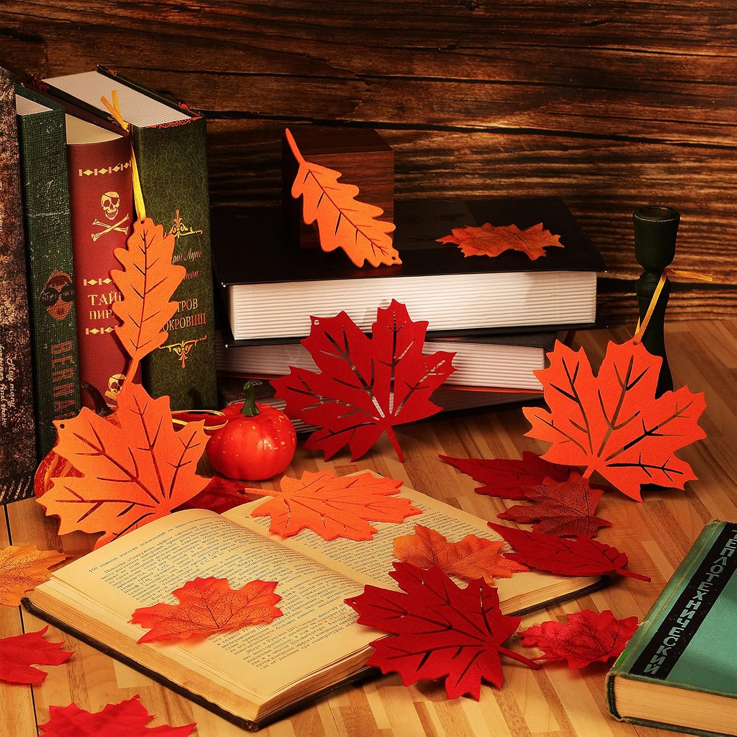 Tatuo 24 Pcs Fall Tree Decorations Thanksgiving Felt Pendant