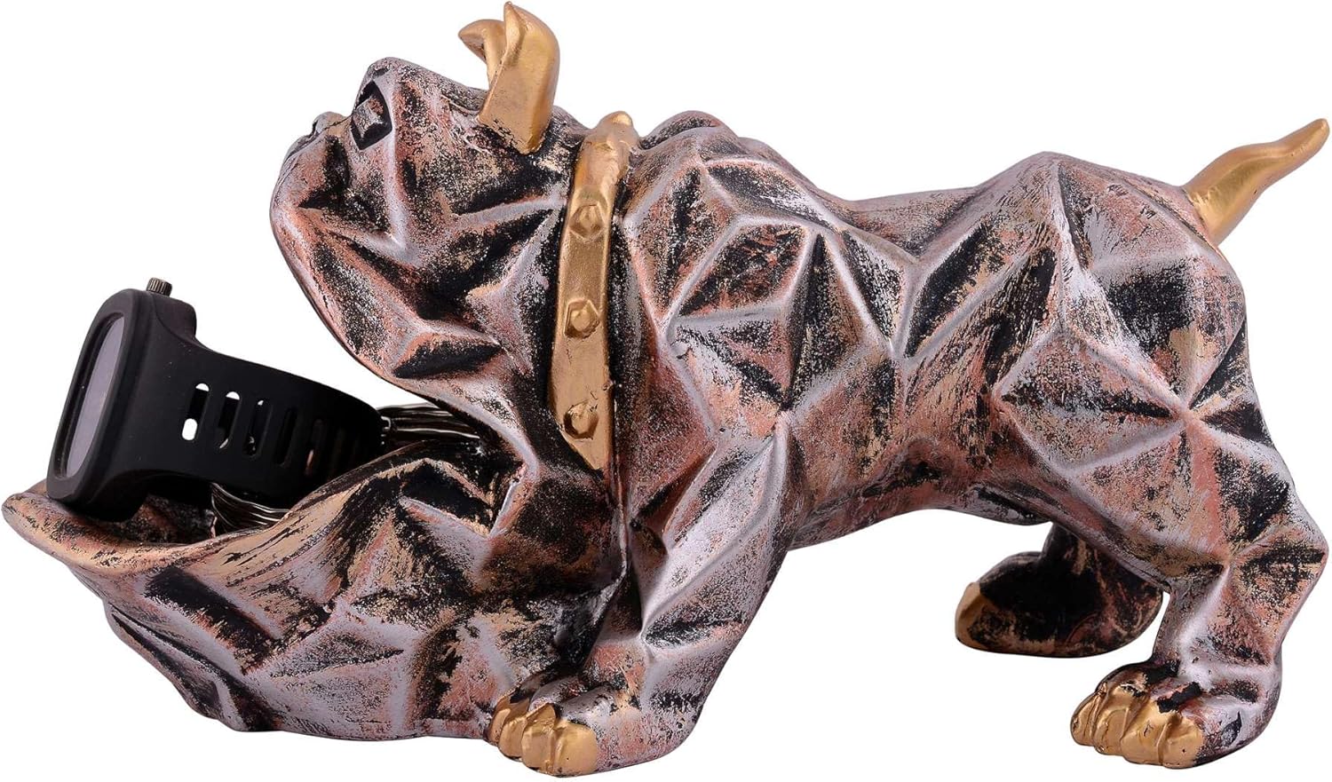 Cool Dog Sculpture with Plate for Home Decor