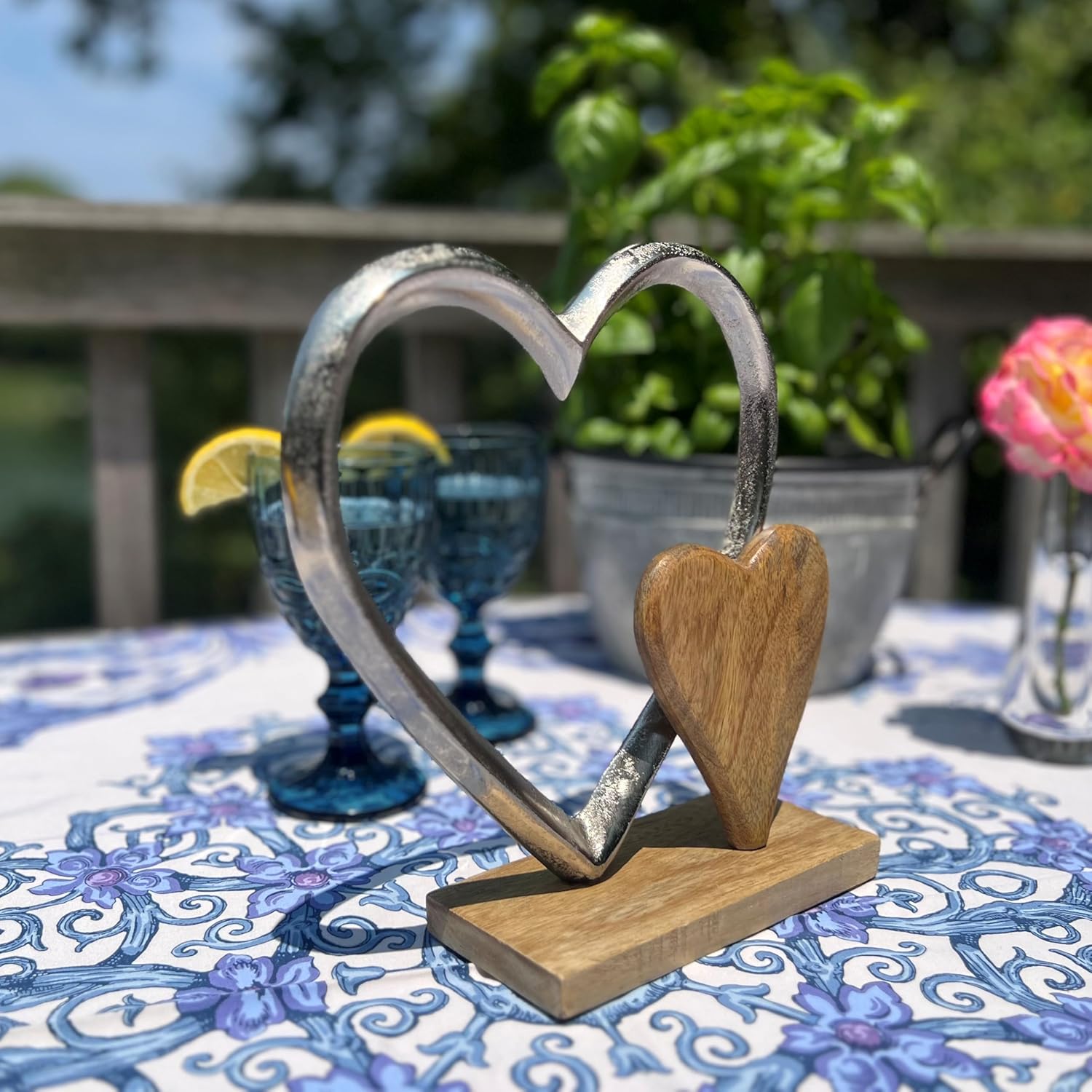 WHW Whole House Eternity Double Heart Figurine