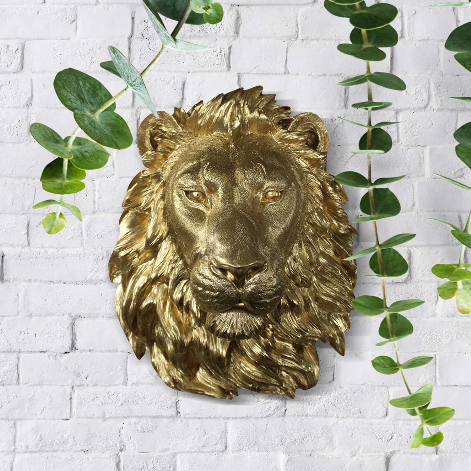 Wallcharmers Gold Lion Wall Sculpture