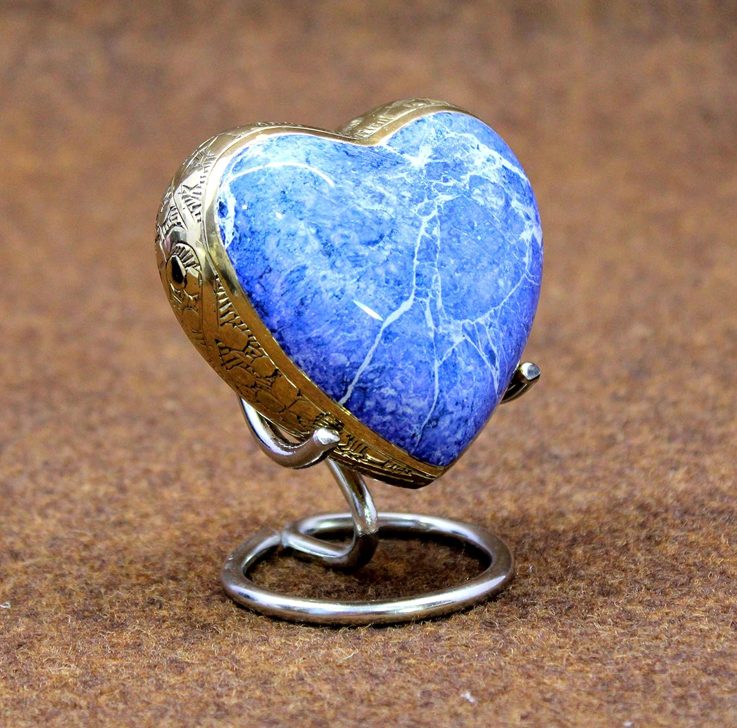eSplanade Brass Mini Heart-Shaped Cremation Urn