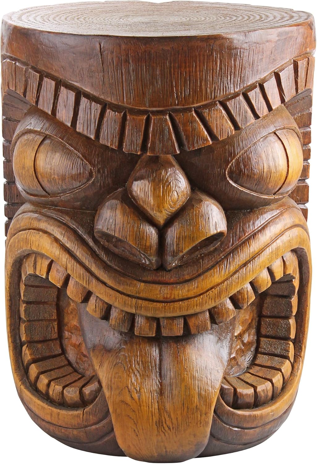 Design Toscano Grand Tiki Face Lono Tongue Side Table Statue