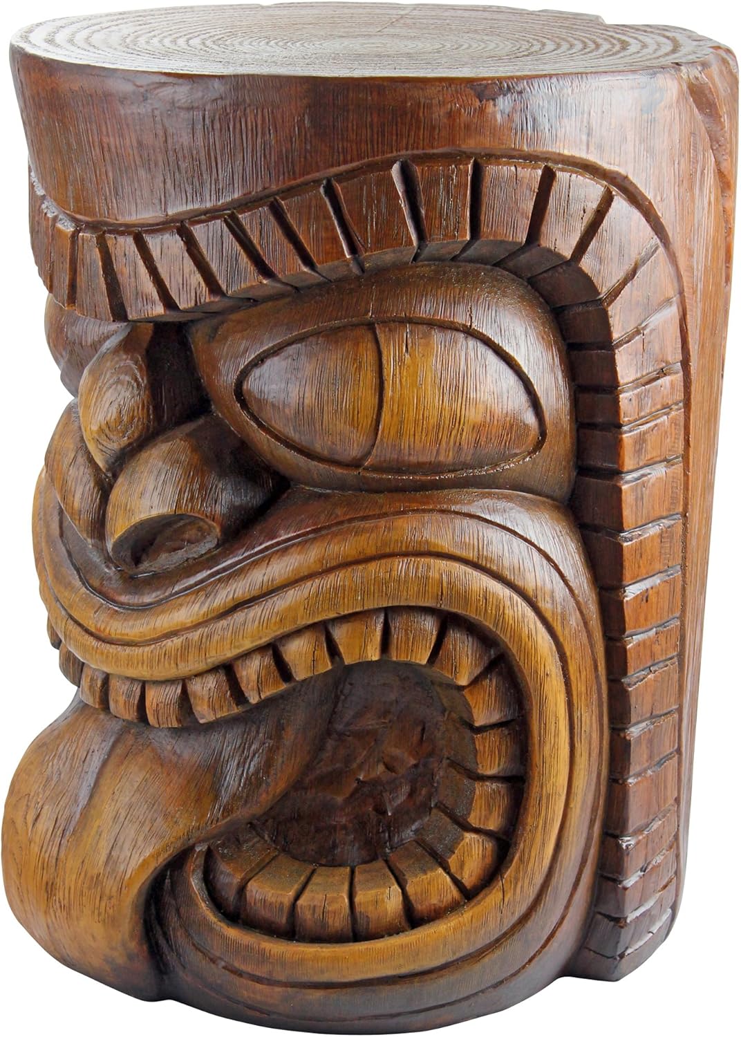 Design Toscano Grand Tiki Face Lono Tongue Side Table Statue