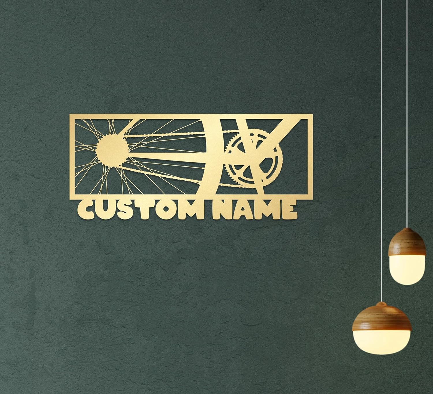 Personalized Metal Bike Wall Art - Customizable Decor