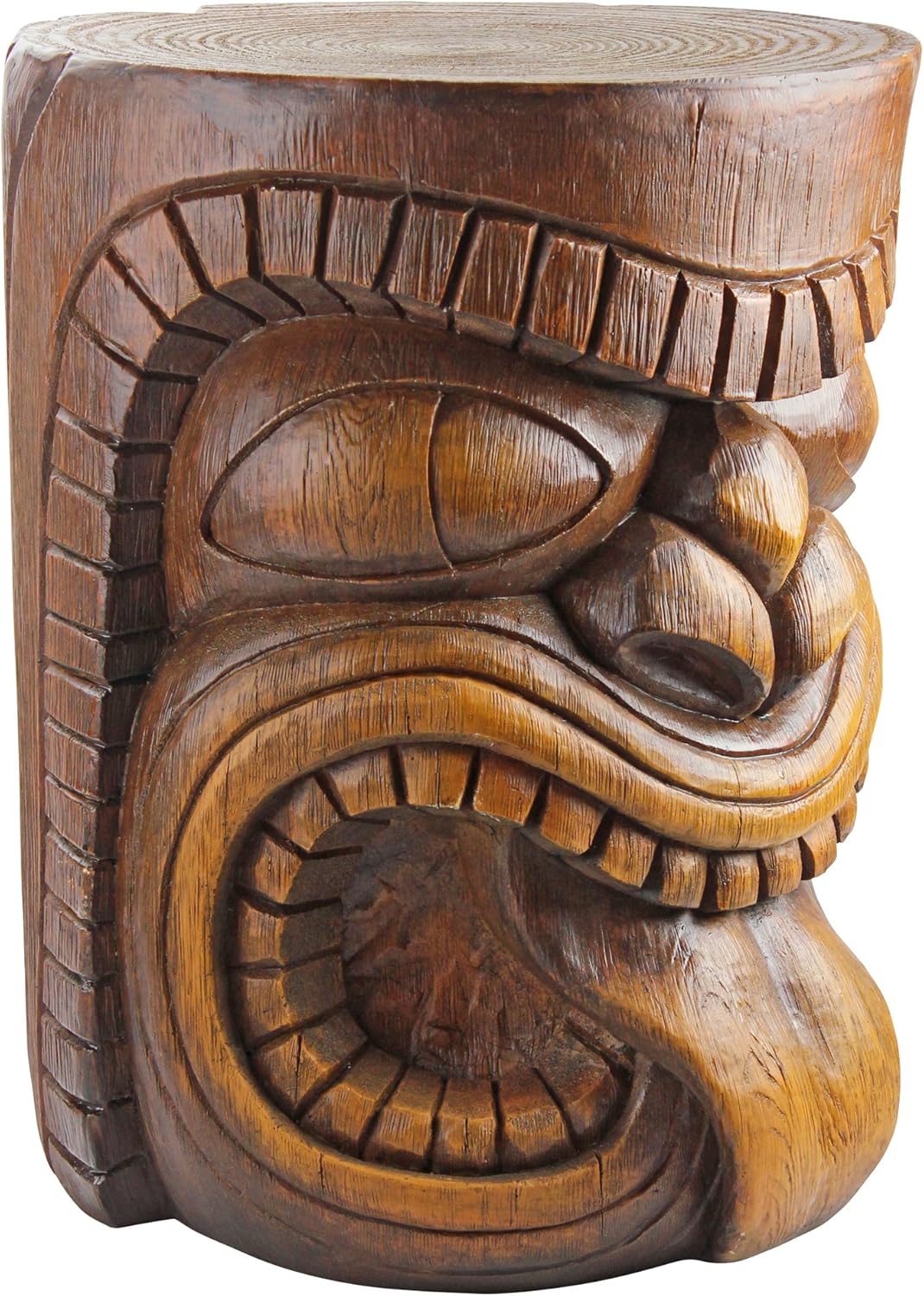 Design Toscano Grand Tiki Face Lono Tongue Side Table Statue