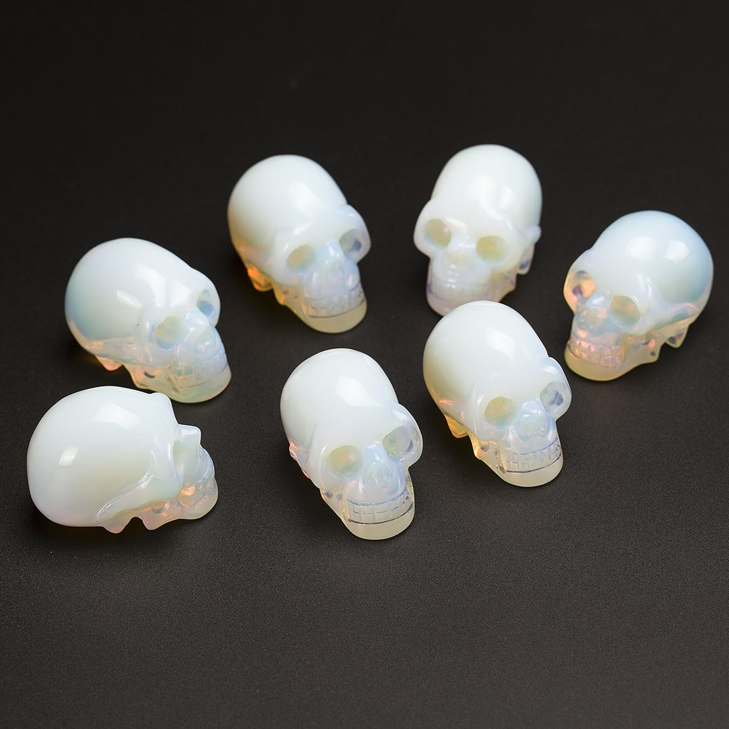 20 Inch Natural Carved Skull Crystal Reiki Healing Statue Collectible Figurine