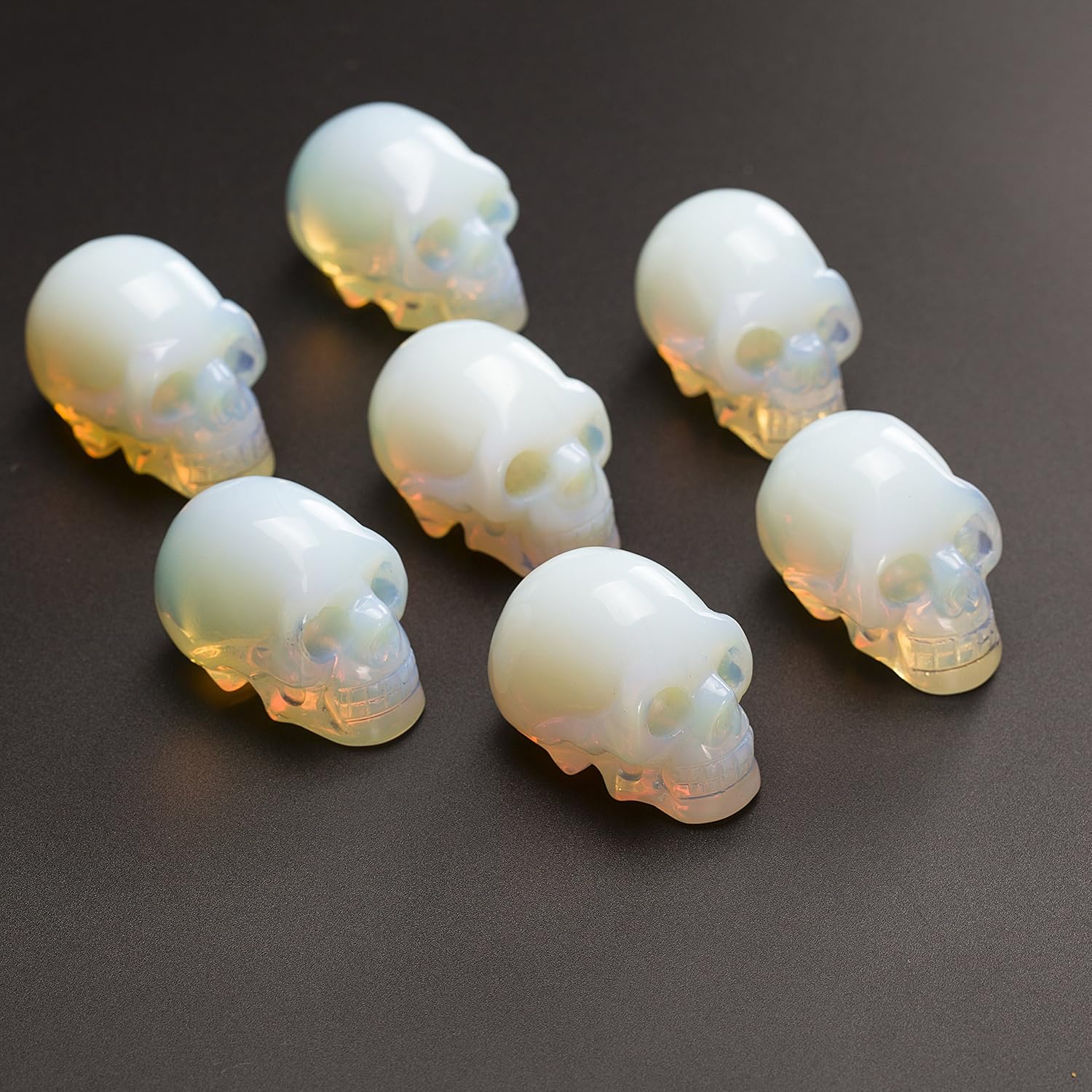 20 Inch Natural Carved Skull Crystal Reiki Healing Statue Collectible Figurine